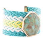 Blue Turquoise Blues Woven Bracelet