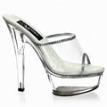 High-Heel Transparent Rhinestone Stiletto Sandals