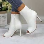 Metallic Stiletto Boots Dance Party Shine