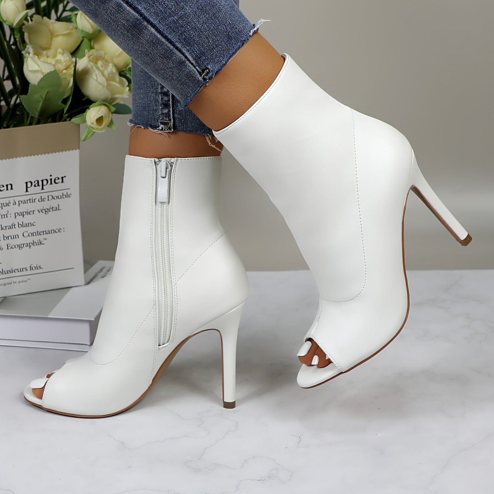 Metallic Stiletto Boots Dance Party Shine
